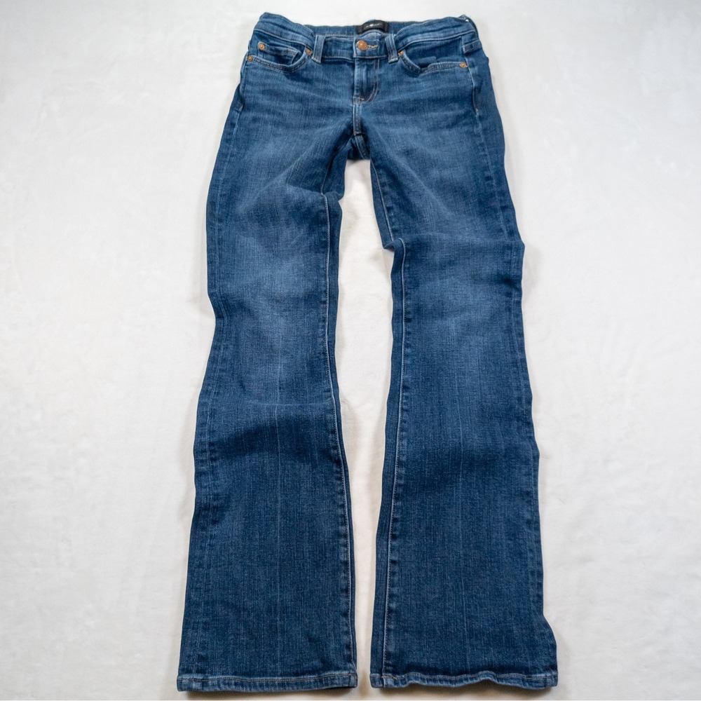 7 For All Mankind Bootcut Jeans Women 26 Blue Low Rise Stretch Denim Casual
